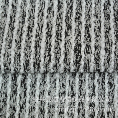 紹興縣浩奇紡織 廠家直銷(xiāo)針織粗針面料，85%滌15%人棉，328克/平方